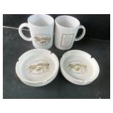 Village of Tobaccoville mug and ashtrays
