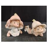 Vintage Homco Porcelain Pixie Elves