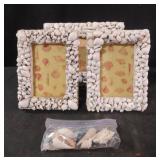Sea shell photo frames and sea shells