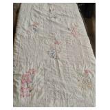 Vintage handmade baby quilt. Need repair. 54 x 36