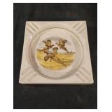 Vintage MCM Hyalyn Stoneware Ashtray Pheasant