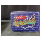 Vintage Doral collectable lighter aet in a metal