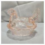 Medium Light Pink Hen on Nest