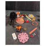 Misc lot including a brass Marlboro charm, jacks