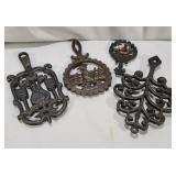 (4) Cast Iron Trivets (Wilton, Dumb Dutch)