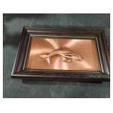 vintage Copperama 3D dolphin wall plaque