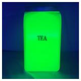 McKee Glass Uranium Custard Lg. Tea Canister