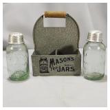 Mason Jar Shaker Set w/ Carrier