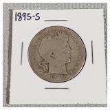 1895-S Barber Half Dollar