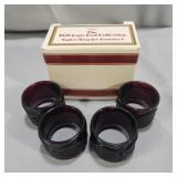 4 Avon "Cape Cod" Napkin Rings in Box