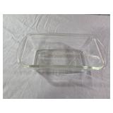 vintage clear glass Glasbake loaf pan
