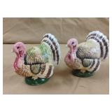 Vintage Thanksgiving Turkey ceramic salt and