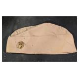 vintage U.S. military khaki garrison cap vintage