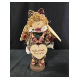 13" welcome friends standing doll