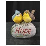 Garden bird statue hope 6"