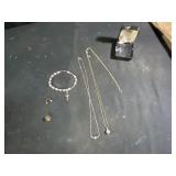 Silver colored fashion jewelry