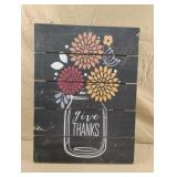 Give Thanks wood wall decor