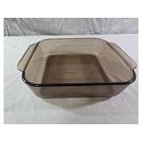 8x8 vintage Anchor Hocking Amber Oven Basics