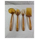 UltraTemp amber plastic kitchen utensils made by