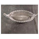 vintage Fostoria American clear glass relish dish