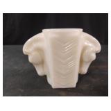 Vintage MacBeth-Evans Monax milk glass double