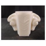 Vintage MacBeth-Evans Monax milk glass double