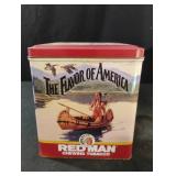 Vintage Redman Chewing Tobacco metal tin can