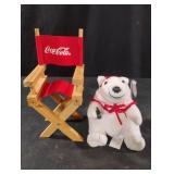 Coca-Cola collectible plush bear and directors