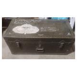 Military metal trunk 32 x 14 x 16