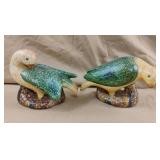 Vintage Japanese porcelain bird figurines
