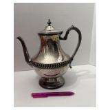 Vintage silver plated teapot/coffee pot, pedestal