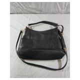 14x10 michael kors black pebbles leather shoulder