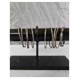 Silvertone bangle bracelets