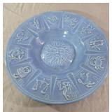 vintage 1960s -1970s blue ceramic zodiac