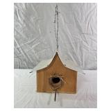 Wood and metal birdhouse 6x7x8