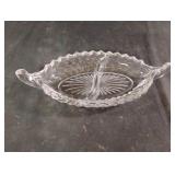 vintage Fostoria American clear glass divided