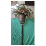 4ft faux floral arrangement in metal holder