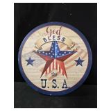 18" God bless USA sign
