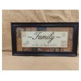 Family wall decor 20 1/2 x 10 1/2