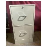 Tan 2 drawer filing cabinet