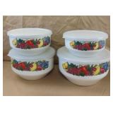 Tabletops Dinnerware Eden Pattern Set of 4 Metal