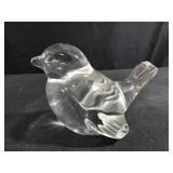 vintage Fenton Clear Glass Sparrow Bird Figurine.