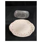 vintage W.S. George oval platter or serving bowl