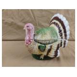 Vintage Thanksgiving Turkey ceramic gravy dish