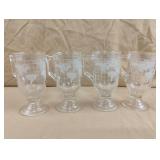 vintage Nescafé world map etched glass pedestal
