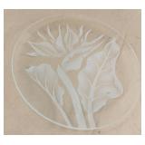 Frank Oda Hawaii Etched glass Floral flower Leaf