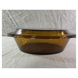 Vintage Arcopal/Arcoroc France amber glass baking