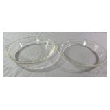Pyrex glass  pie dishes