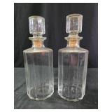 "Bormioli ITALY" vintage glass bottles appears to