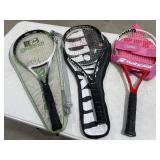 3 Tennis Rackets w/ Bags